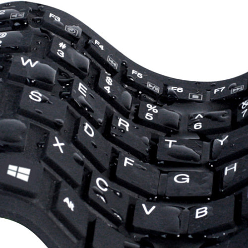 Adesso AKB-212UB Antimicrobial Waterproof Flex Keyboard – Mini USB Keyboard