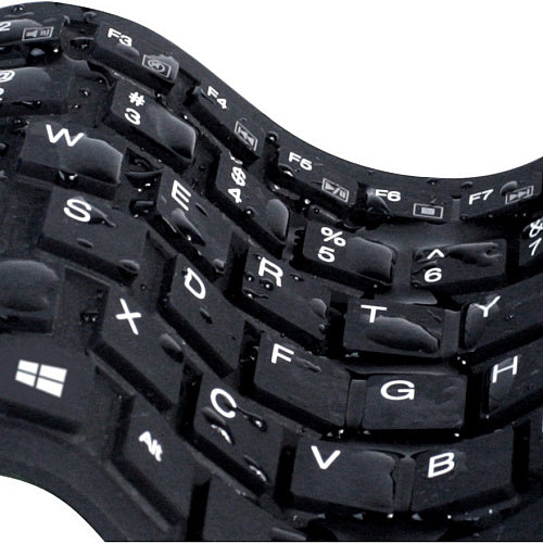 Adesso AKB-212UB Antimicrobial Waterproof Flex Keyboard – Mini USB Keyboard