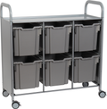 Gratnells Callero Plus Treble Cart with 6 Jumbo Silver Trays