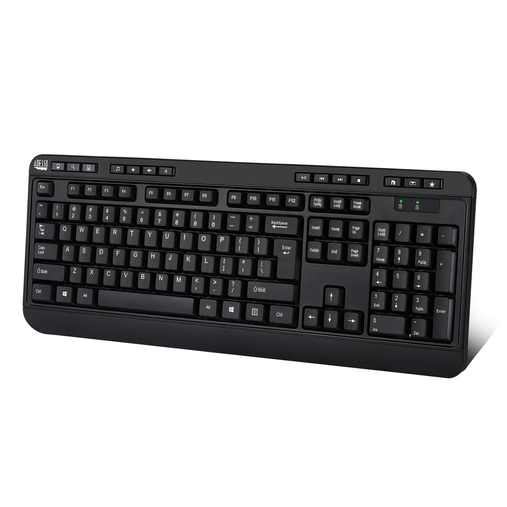 Adesso WKB-1320CB Antimicrobial Desktop Keyboard & Mouse Combo