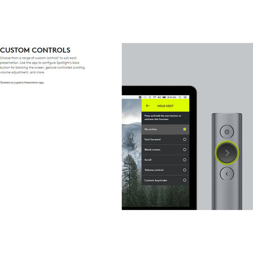 Logitech Spotlight Wireless Presentation Remote - Slate