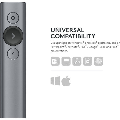 Logitech Spotlight Wireless Presentation Remote - Slate
