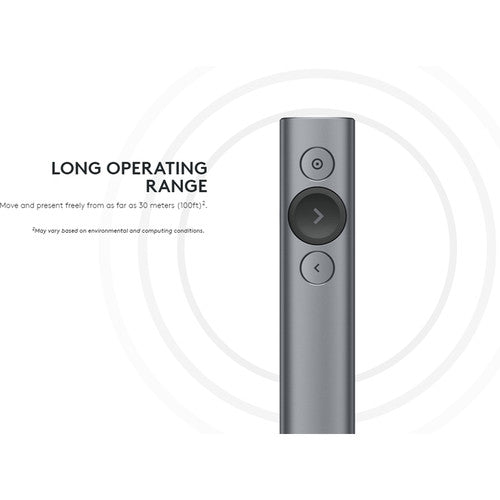 Logitech Spotlight Wireless Presentation Remote - Slate