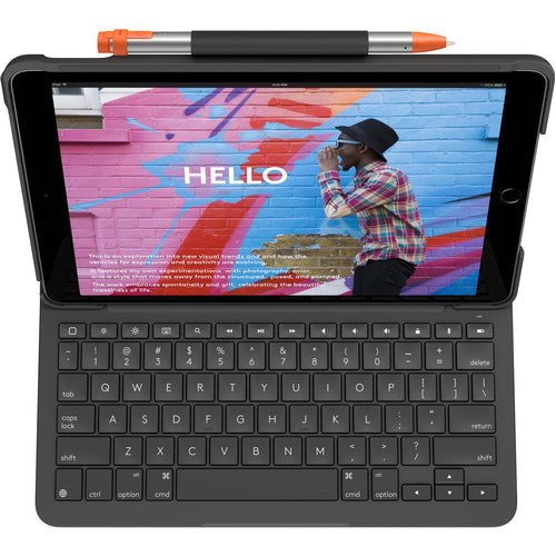 Logitech Slim Folio Bluetooth Keyboard Case for iPad 10.2" (7th, 8th & 9th Gen) – Graphite