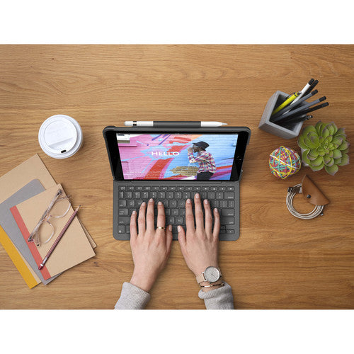 Logitech Slim Folio Bluetooth Keyboard Case for iPad 10.2" (7th, 8th & 9th Gen) – Graphite