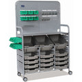 Gratnells Callero MakerSpace Cart with 3 Deep & 12 Shallow Silver Trays