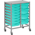 Gratnells Dynamis Lab & Healthcare Mid Double Cart with 12 Kiwi Trays