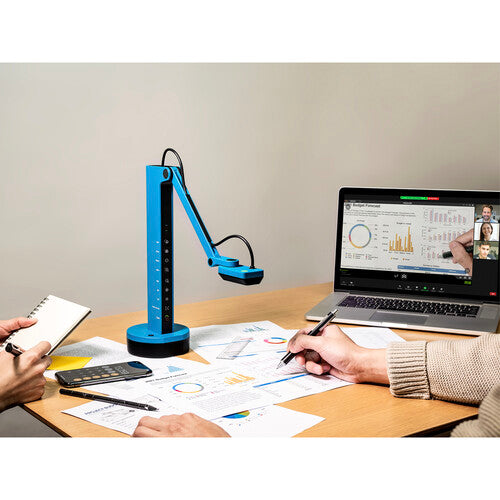IPEVO VZ-X Wireless, HDMI & USB 8MP Document Camera with EZCast Dongle (Blue)
