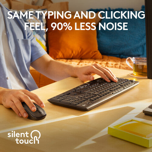 Logitech MK295 Silent Wireless Keyboard & Mouse Combo - Graphite