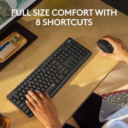 Logitech MK295 Silent Wireless Keyboard & Mouse Combo - Graphite