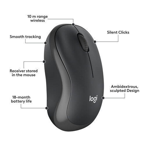 Logitech MK295 Silent Wireless Keyboard & Mouse Combo - Graphite