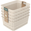 Storage Baskets – Wheat Straw Classroom Organization Bins (Bulk Pack)