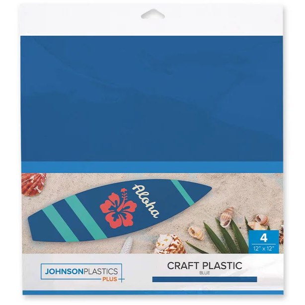 FLUX Craft Plastic Acrylic Sheet Pack – Blue, 12 x 12 in, 4-Pack
