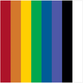 FLUX Craft Plastic Acrylic Sheet Pack – Rainbow Colors, 12" x 12", 8 Pack (.025")