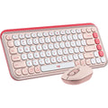 Logitech POP Icon Wireless Bluetooth Keyboard & Mouse Combo - Rose/Off-White