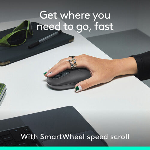 Logitech POP Icon Wireless Keyboard & Mouse Combo – Graphite/Green