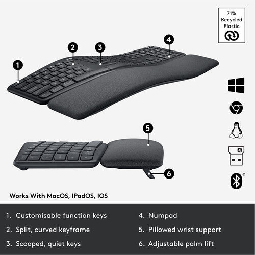 Logitech K860 ERGO Wireless Split Ergonomic Keyboard