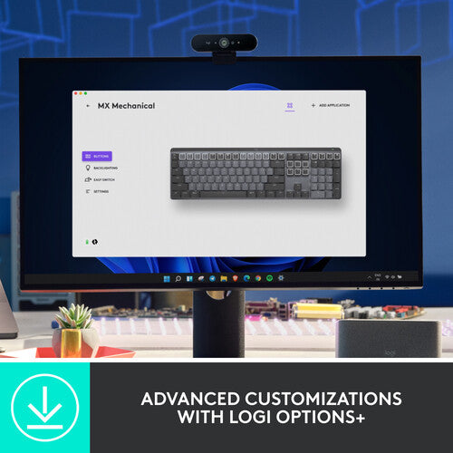Logitech MX Mechanical Wireless Illuminated Full-Size Keyboard (Tactile Quiet Switches)