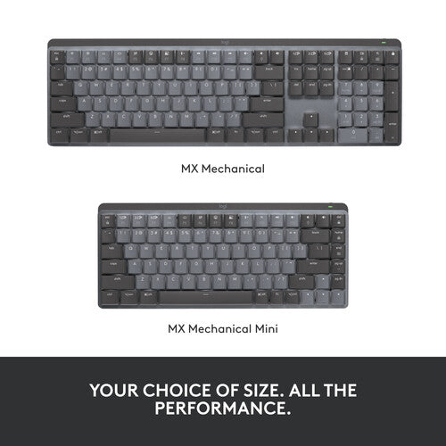 Logitech MX Mechanical Wireless Illuminated Full-Size Keyboard (Tactile Quiet Switches)