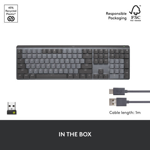 Logitech MX Mechanical Wireless Illuminated Full-Size Keyboard (Tactile Quiet Switches)