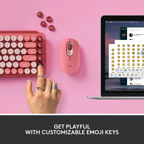 Logitech POP Keys Wireless Mechanical Keyboard - Heartbreaker Rose