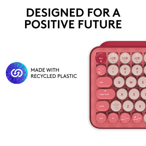 Logitech POP Keys Wireless Mechanical Keyboard - Heartbreaker Rose