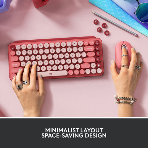 Logitech POP Keys Wireless Mechanical Keyboard - Heartbreaker Rose