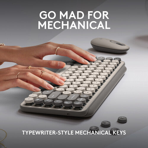 Logitech POP Keys Bluetooth Wireless Mechanical Keyboard – Mist