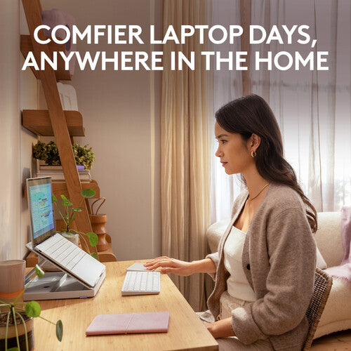 Logitech Casa Pop-Up Desk Wireless Workspace Kit with Laptop Stand – Nordic Calm