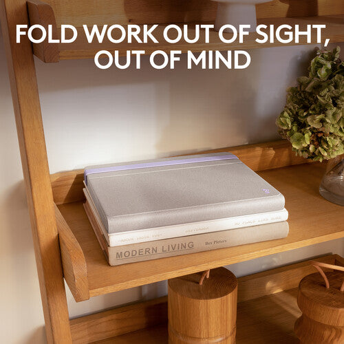 Logitech Casa Pop-Up Desk Wireless Workspace Kit with Laptop Stand – Nordic Calm