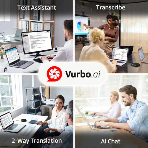 IPEVO VC-A10 AI Speakerphone with Vurbo.ai Advanced 10-Hour License