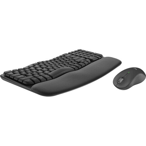 Logitech MK670 Wave Keys Wireless Ergonomic Keyboard & Mouse Combo - Black