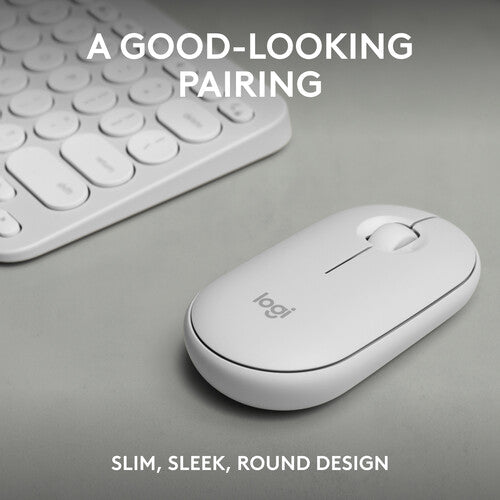 Logitech Pebble 2 Wireless Bluetooth Keyboard & Mouse Combo - Tonal White