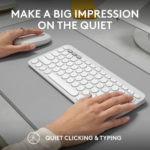 Logitech Pebble 2 Wireless Bluetooth Keyboard & Mouse Combo - Tonal White