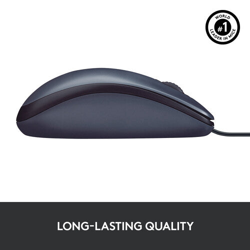 Logitech B100 Optical USB Wired Mouse – Black
