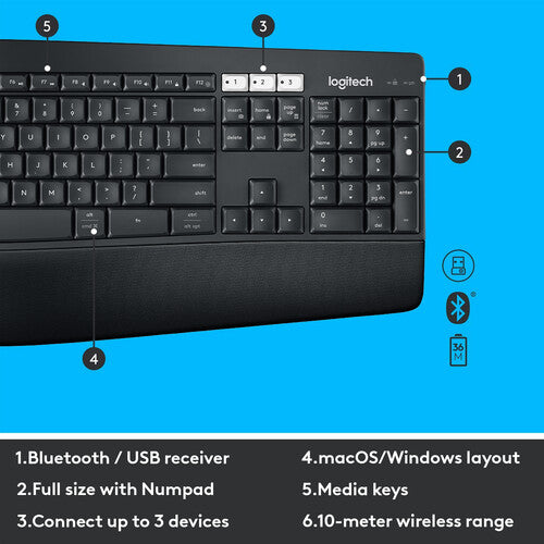 Logitech MK850 Multi-Device Wireless Keyboard & Mouse Combo