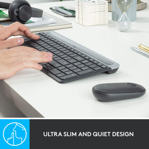 Logitech MK470 Slim Wireless Keyboard and Mouse Combo – Graphite