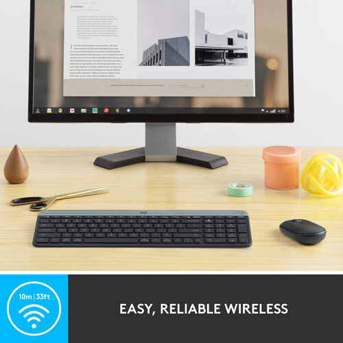 Logitech MK470 Slim Wireless Keyboard and Mouse Combo – Graphite