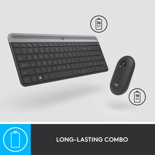 Logitech MK470 Slim Wireless Keyboard and Mouse Combo – Graphite
