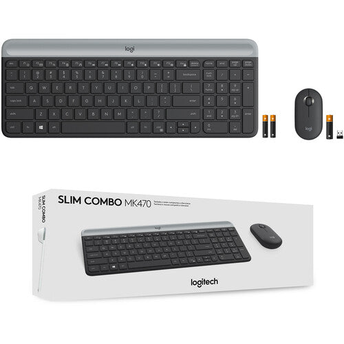 Logitech MK470 Slim Wireless Keyboard and Mouse Combo – Graphite