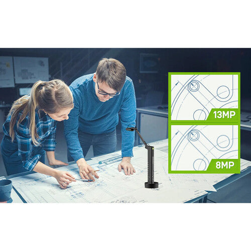 IPEVO VZ-X Ultra 13MP Wireless HDMI & USB Document Camera with 4K Wireless Display Receiver