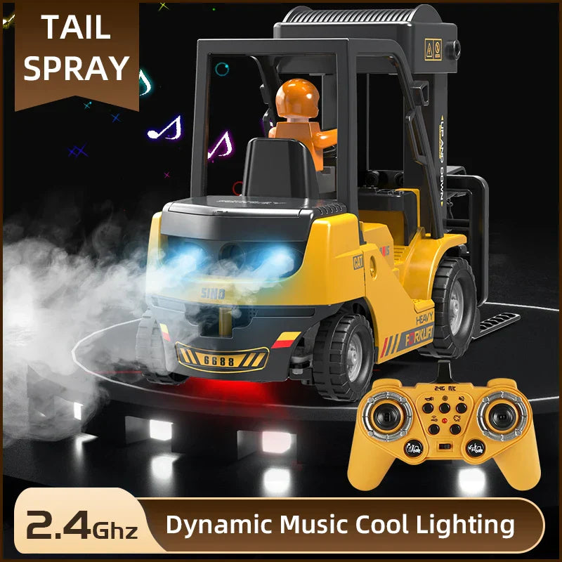 RC Forklift Truck Toy – 1:24 Scale Remote Control Construction Vehicle