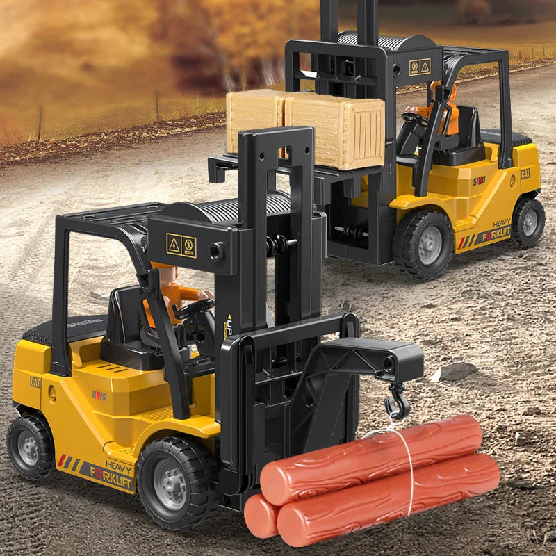 RC Forklift Truck Toy – 1:24 Scale Remote Control Construction Vehicle