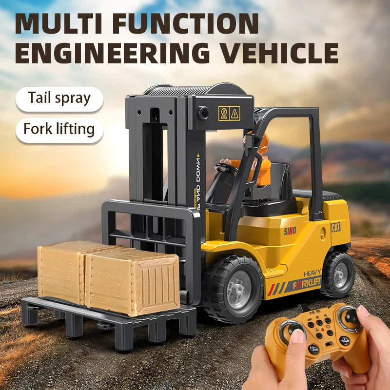 RC Forklift Truck Toy – 1:24 Scale Remote Control Construction Vehicle
