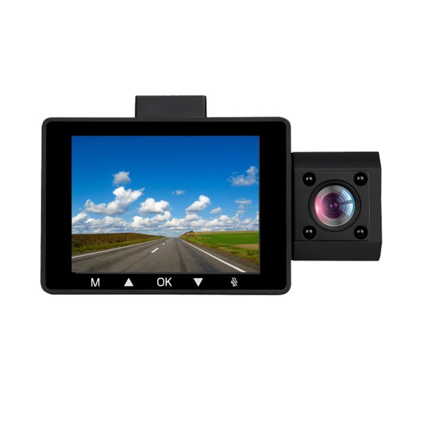 GekoGear Scout Pro 2K 3-Channel Dash Cam with GPS & Parking Mode