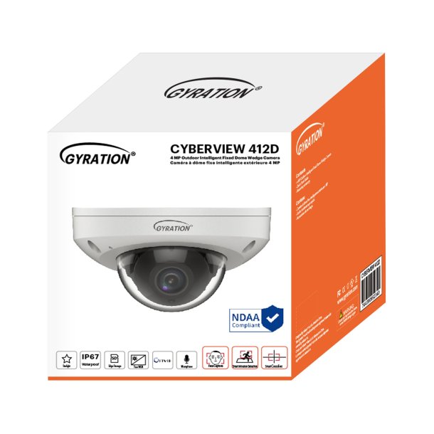 Gyration 4MP Outdoor Intelligent Dome Wedge Security Camera
