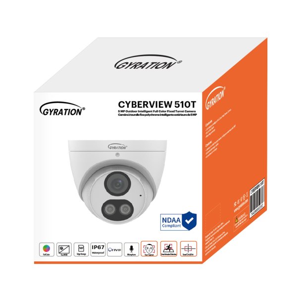 Gyration 5MP Outdoor Intelligent Night View Turret Security Camera