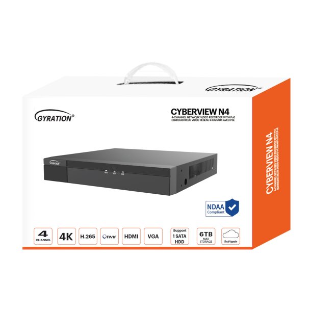 Gyration 4-Channel NVR for Classroom Security Systems