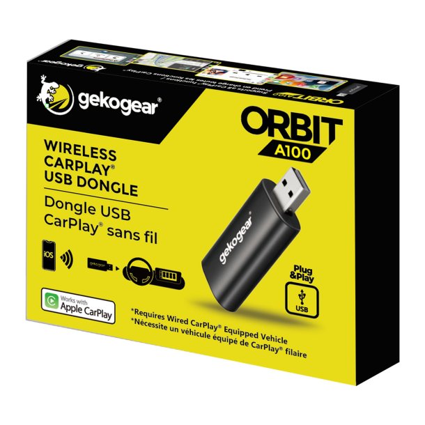 GekoGear Orbit A100 Wireless Apple CarPlay Adapter