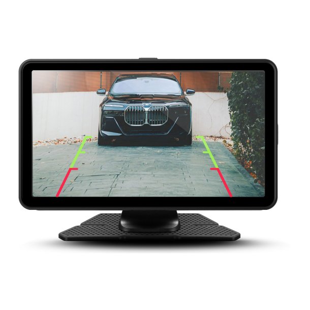 GEKOGEAR Orbit C110 7" Wireless CarPlay & Android Auto Display with Dual Dash Cam